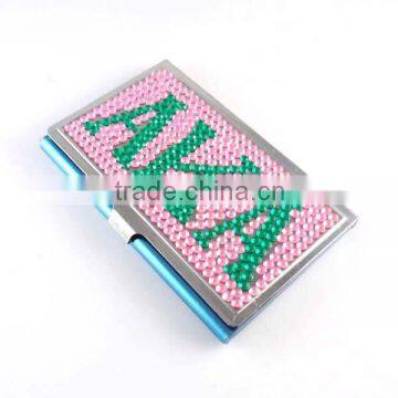 Aka name cardcase Sorority greek Rhinestone Bling cardcase aka crystal business case card                        
                                                Quality Choice