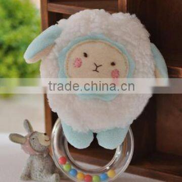Plush Sheep Baby Rattles/wholesale Plush Sheep Rattle Toys/sheep Plush Rattles Toy photo-2
