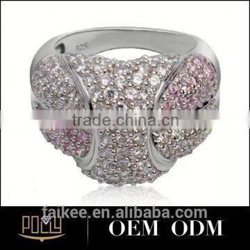 New Fashion Simple Couple Ring Sterling Silver Jewelry Engagement Ring in 916 Gold photo-2