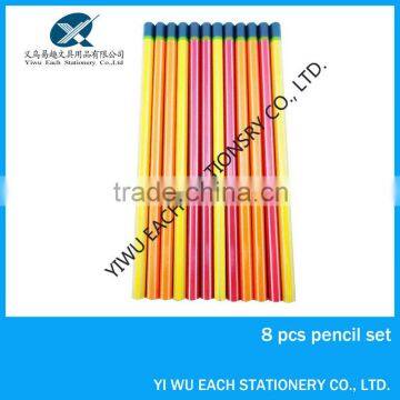 7 inch HB yellow wooden pencil with top tip