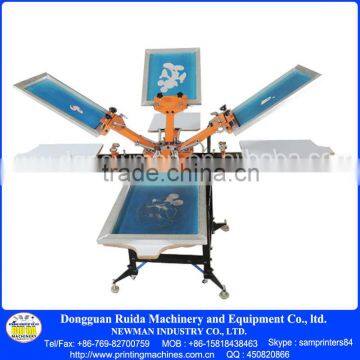 4 color 4 station screen printer