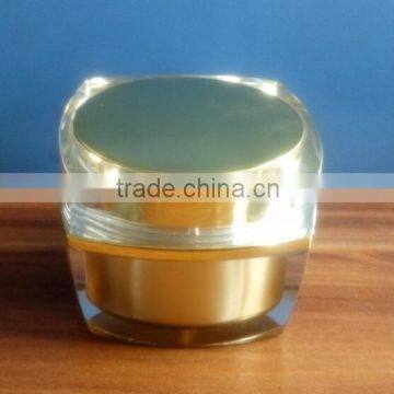 50ml acrylic jar/gold acrylic jar