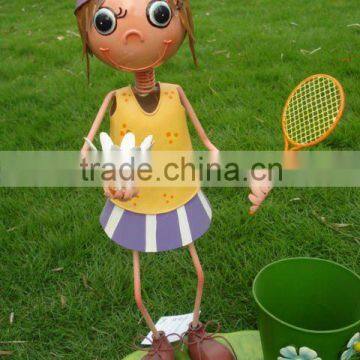 hot sell garden ornament (girl with pot)