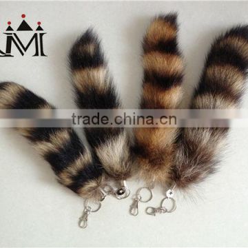 2014 Hot selling 100% genuine Raccoon Tail Fur for garment accessories