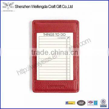 New Fashion Top Grade Handmade Cheap Red Faux Leather Note Jotter