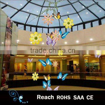 Hanging decorative flower and butterfly