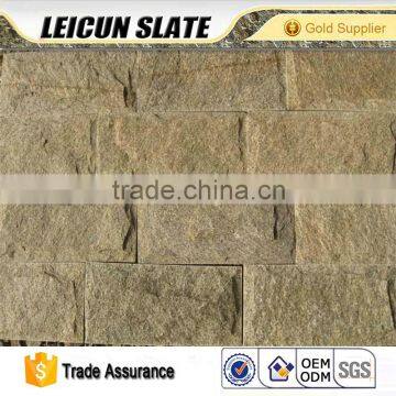 China yellow color Wall decorative stone mushroom stone slate wall cladding mushroom stone