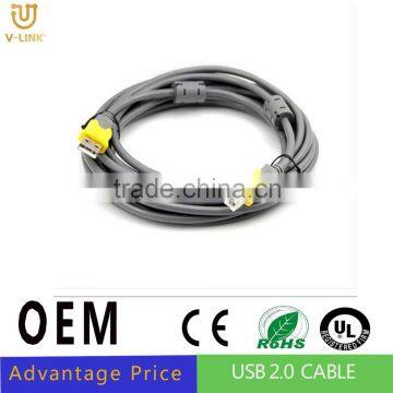 Grey 2.0 USB Type 4 PIN Cable for Printer Camera/Driver Usb to Ieee1284 Printer Cable