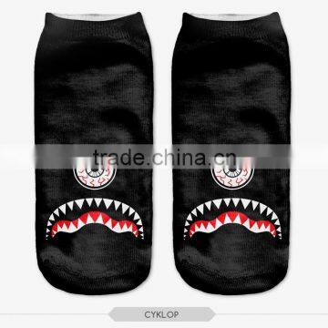 black cats moro green wear high quality 3d digital full print colorful ankle socks sports unisex custom hot sale stretch spandex