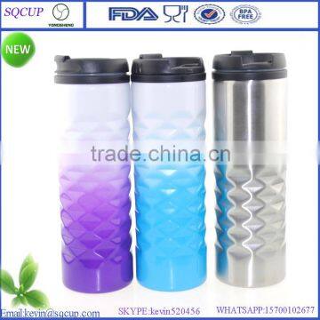 change color stainless steel travel mug and double wall stainless steel tumbler with gradient ramp