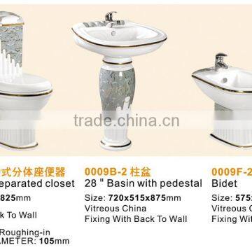 Ceramic Luxury Sanitary Ware Decorated Two Piece Toilet photo-3
