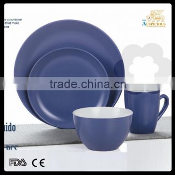 16pcs colorful glazed stoneware dinner set,color dinnerware