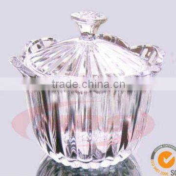 Clear Glass Ice Bucket With Lid