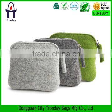 Customized wool felt wallet mini coin purse bag