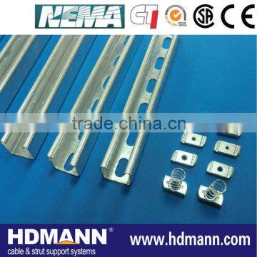 Solid bottom galvanized channel steel strut channel