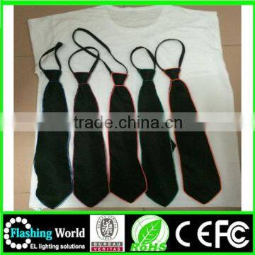 attractive fashion hot selling light up el flashing necktie