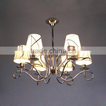 Chrome chandelier lighting modern fabric lamps indoor decoration lamp