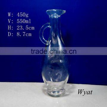 550ml glass oil bottle kitchen oil jug bottle with handle SLBb32