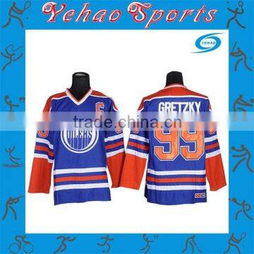 Custom made full sublimation printing ice hockey jersey low MOQ