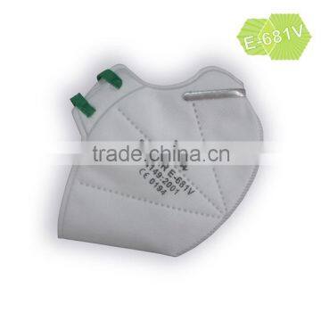 CE approved FFP1 mask with valve /disposable non-woven dust mask, respirator E681V Weini