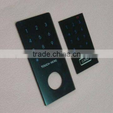 Touch control password lock tempered glass panel