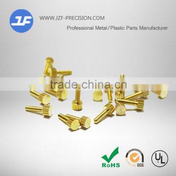 Brass nut and hand twist the screw copper of brass fittings, small parts lathe processing manufacturer
