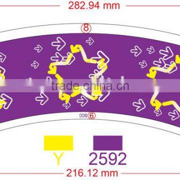 Double PE Coated Paper Fan With Flexo Printing for 390cc Paper Bowl