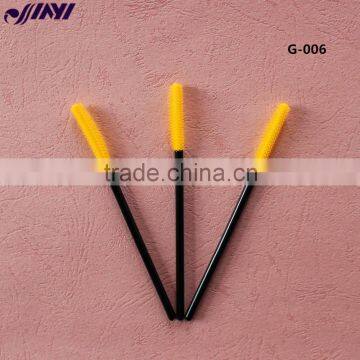 G-006 Disposable yellow Mascara Brush with Plastic handle