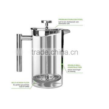18 8 SS Mesh Filter Plunger Coffee French Press Made In China photo-5