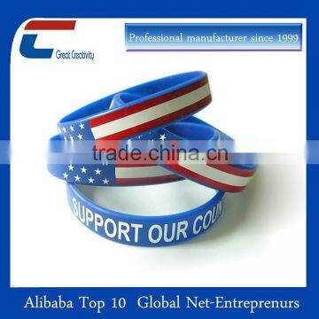 Shenzhen Supplier Wholesale Rainbow Silicone Wristband