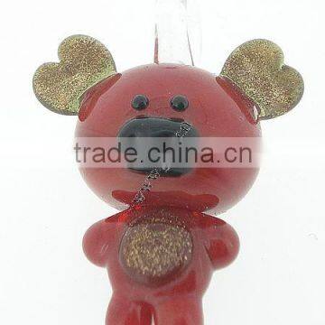 29x20mm Red Pig Animal Lampwork Pendants66267