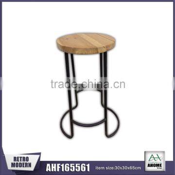 Restaurant Supplies Armless Metal Frame Base Dinning Stool Bar Chair Bar Stools