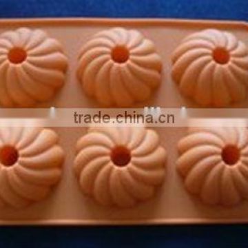 AI-I026 8 round silicone lace molds for cake decorating