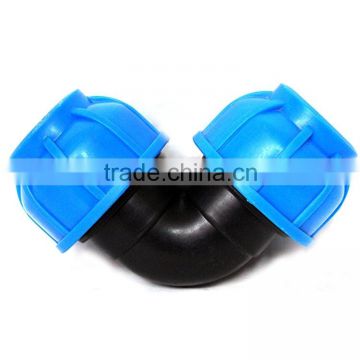 Hot selling Plastic pipe and fitting pp compression elbow 20x20mm