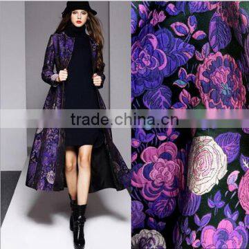 China mill 100% polyester high quality jacquard woven dress fabric