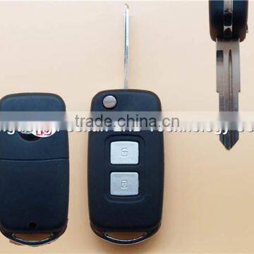 Good Quality Hyundai flip key for Hyundai 2 button remote key shell case fob blank