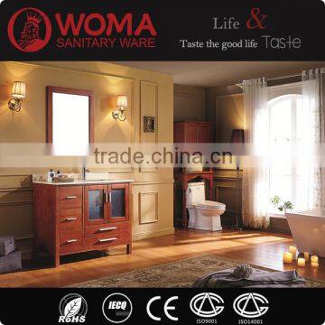 Double Sinks Brown color Bathroom Cabinet Oak Wood Vanity New design Bathroom cabinet No.1005B