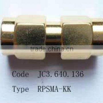 reverse polarity SMA, male body with socket, male to male rf connector