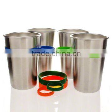 Whole Silicone Pint Cup Ring, portable silicone cup band, flexible silicone pint holder