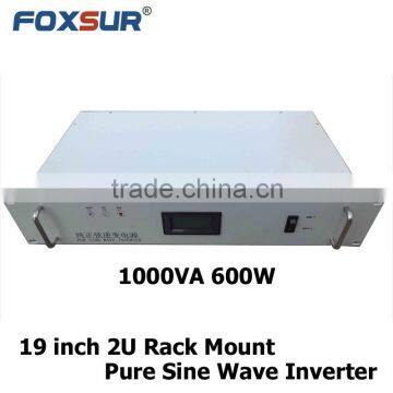 LCD display 19 inch 2U Rack Mount Pure Sine Wave Inverter for Industry and telecom 1000VA 600W 48V dc to 110V ac off grid