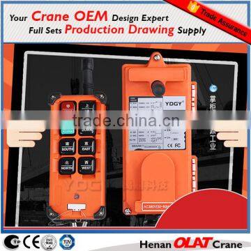 F21-4E1B 1 transmitter+1 receiver 8 buttons Hoist crane remote control wireless radio remote control