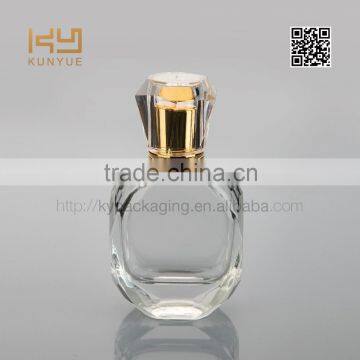 high quality glass perfume bottle with cap