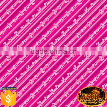 Factory Out Dazzle Graphic Hydrographic Film No.DGDAS0221 Pink Red Ribbon Design Water Transfer Printing Film