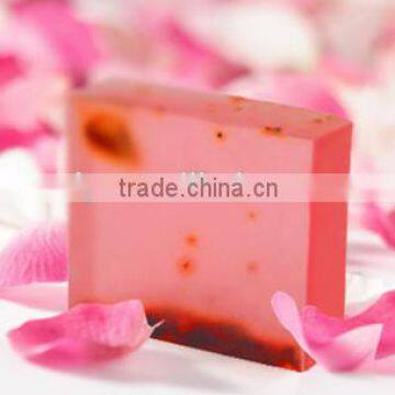  China Supplier Hot Sale 70G 100G Famous Solid Form Rose Extract Skin Whitening Handmade Herbal Soap
