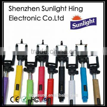 2015 Hot Selling Wireless Monopod Selfie Stick with bluetooth
