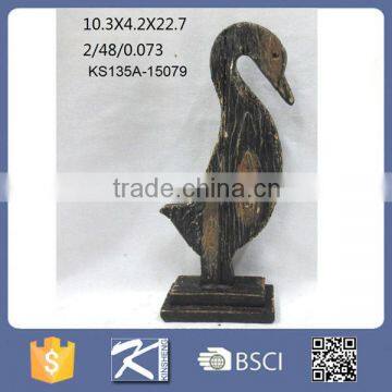 Resin imitate wood goose garden decoration