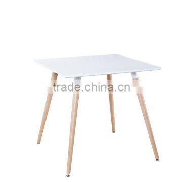 small dining table in wood, square coffee shop high table