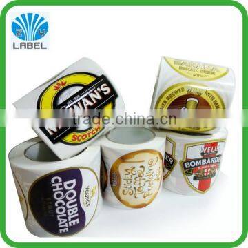 Top quality adhesive roll packaging beer label, vinyl beer labels