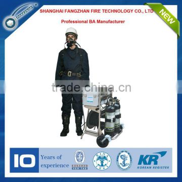 Wheeled breathing apparatus with a long tube for 2 person,with light cylinder