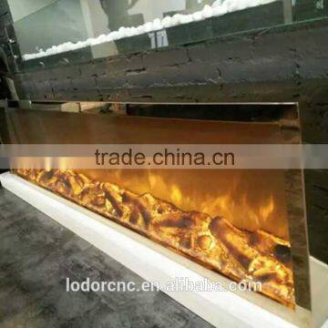 2000mm Golden Color Decorative Embedded Electric Fireplace